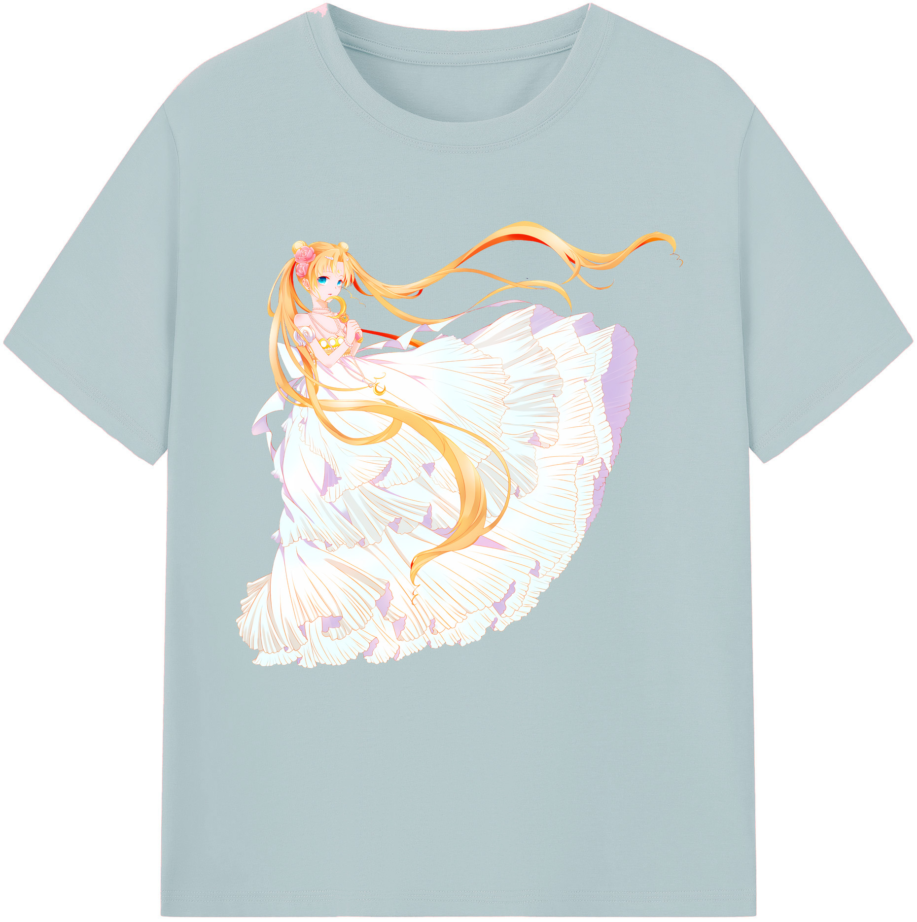 （画像用） 美少女戦士セーラームーン 愛野 美奈子 あいの みなこ Sailor Moon Aino Minako 綿100％半袖Tシャツ（フロントプリント）